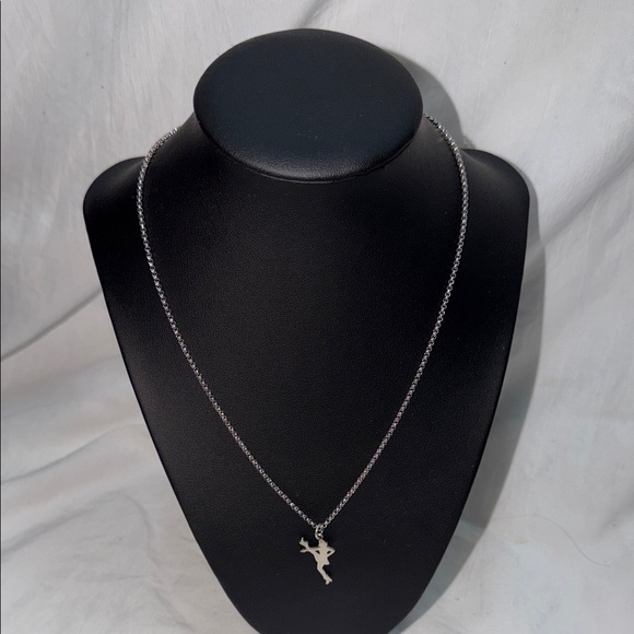 Retired JamesAvery Sterling Silver Dancer Charm Necklace Cable Chain